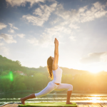 A Woman Doing Yoga